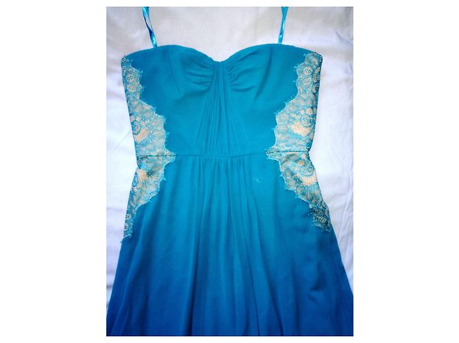 Bcbg Max Azria Maxi abito da sera in tessuto Ashby NWT Blu - vista 7