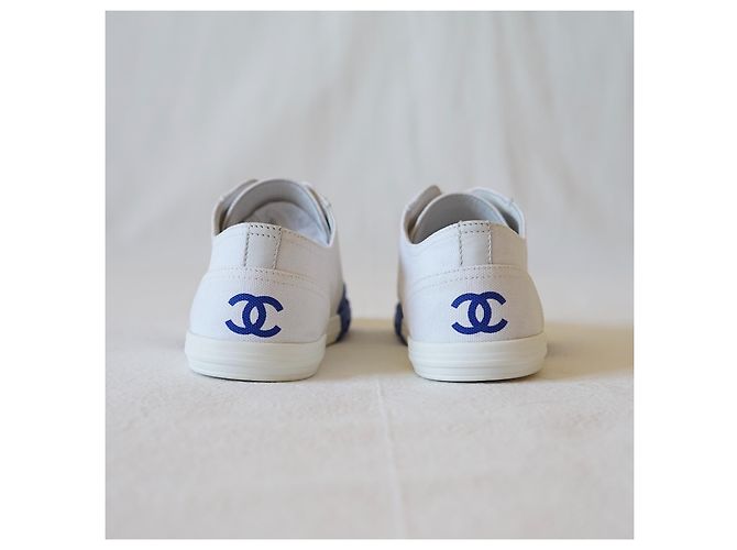 Chanel Scarpe da ginnastica Bianco Blu - vista 3