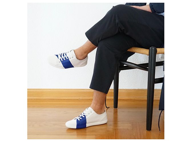 Chanel Scarpe da ginnastica Bianco Blu - vista 5