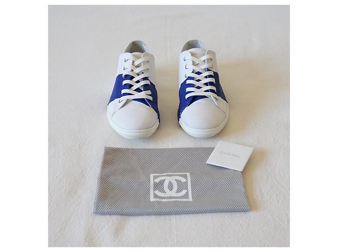 Chanel Scarpe da ginnastica Bianco Blu - vista 9