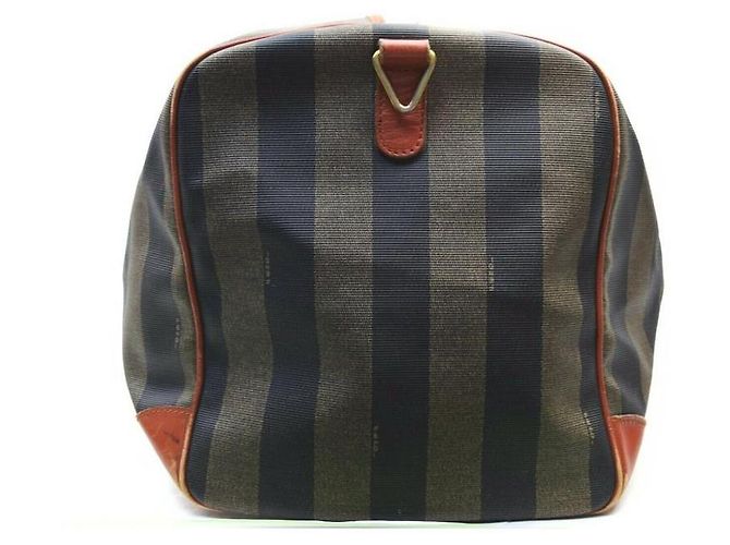 Fendi Borsone Boston borsone a righe Pequin - vista 7