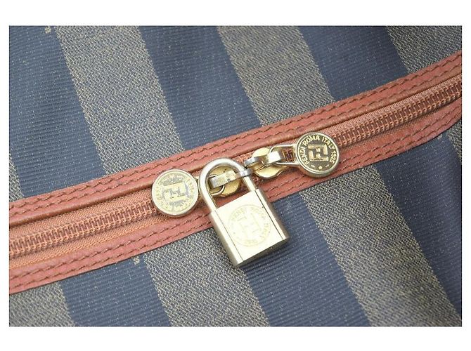 Fendi Borsone Boston borsone a righe Pequin - vista 9