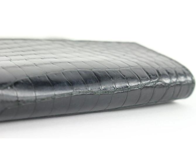 Hermès Borsa a busta Pochette Pochette in coccodrillo Rio nero Porosus - vista 2