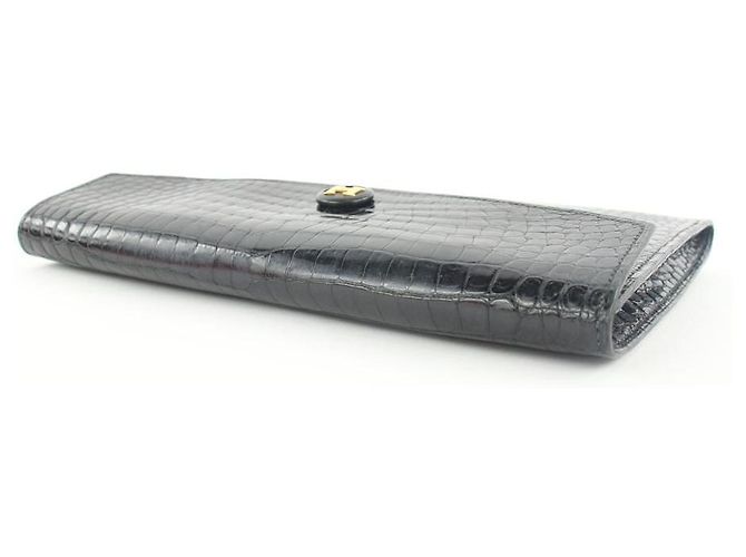 Hermès Borsa a busta Pochette Pochette in coccodrillo Rio nero Porosus - vista 5