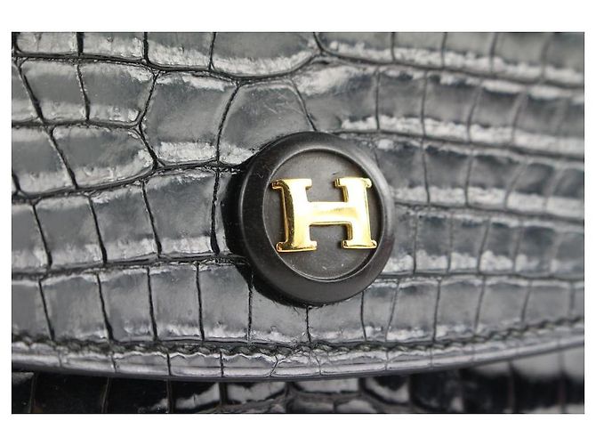 Hermès Borsa a busta Pochette Pochette in coccodrillo Rio nero Porosus - vista 8