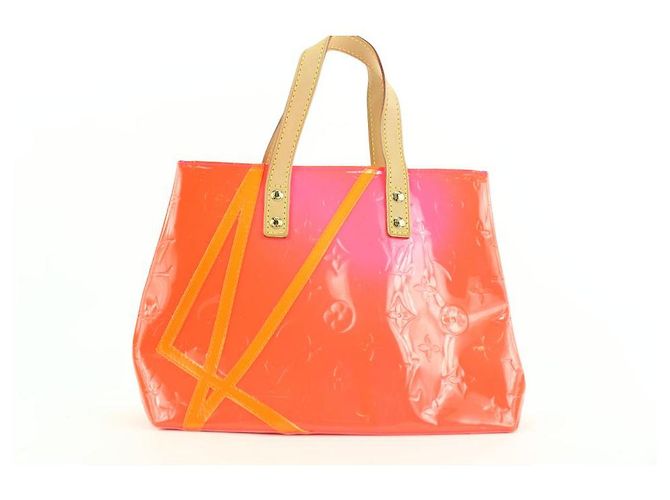 Louis Vuitton Rob Wilson Orange Monogramm Vernis Fluo Neon Reade PM Einkaufstasche - Ansicht 7