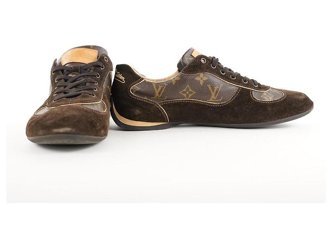 Louis Vuitton Männer LV10 oder US11 Brauner Wildleder Monogram Energie Sneaker - Ansicht 8