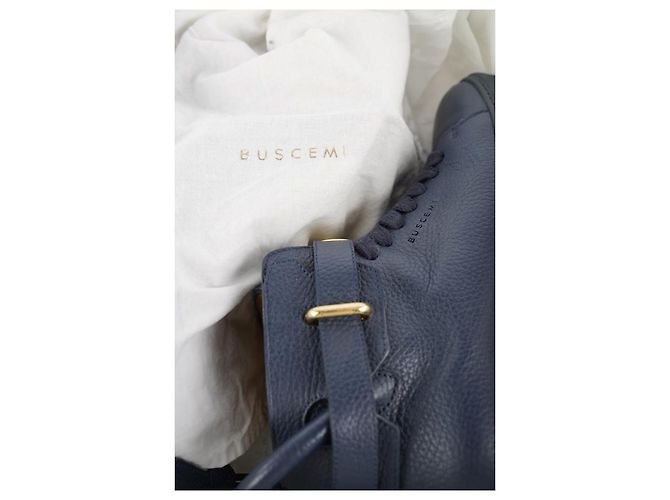 Buscemi Uomini 41 pelle blu 100mm Sneaker Sneaker alta con lucchetto - vista 2