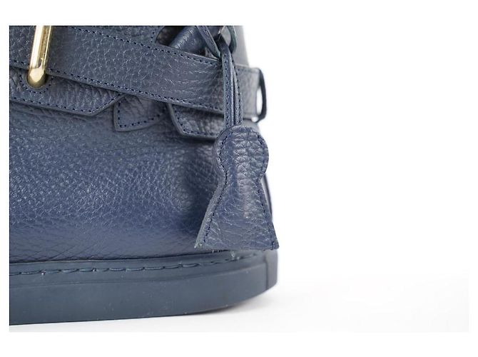 Buscemi Uomini 41 pelle blu 100mm Sneaker Sneaker alta con lucchetto - vista 3