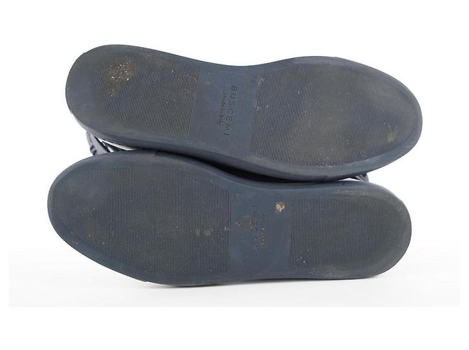 Buscemi Uomini 41 pelle blu 100mm Sneaker Sneaker alta con lucchetto - vista 4