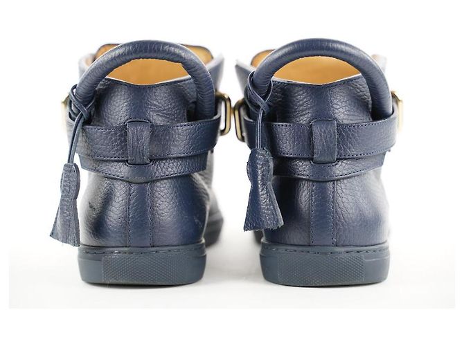 Buscemi Uomini 41 pelle blu 100mm Sneaker Sneaker alta con lucchetto - vista 7