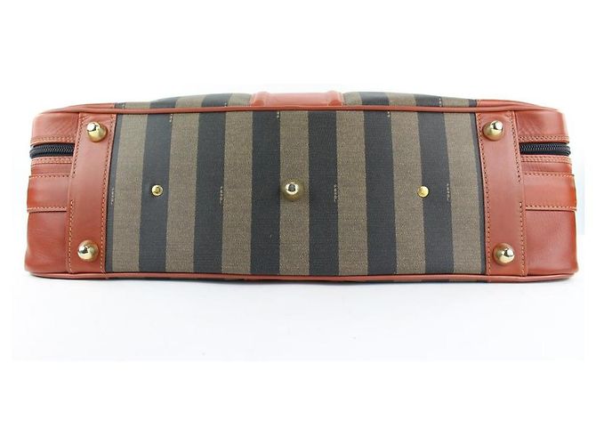 Fendi Borsa da viaggio grande per valigia a righe Pequin - vista 6