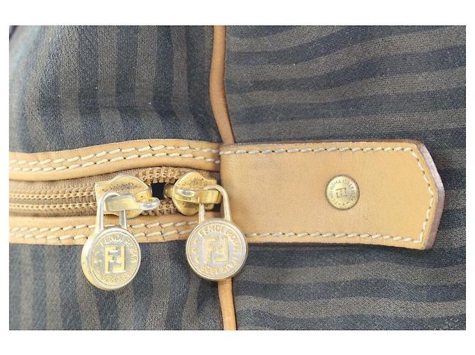 Fendi Borsone Boston Pequin Stripe - vista 2