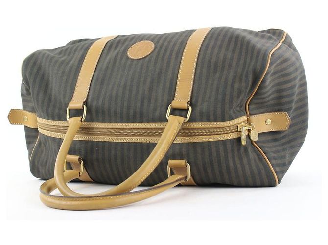 Fendi Borsone Boston Pequin Stripe - vista 4
