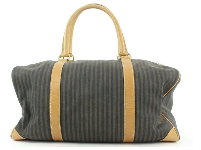 Fendi Borsone Boston Pequin Stripe - vista 8