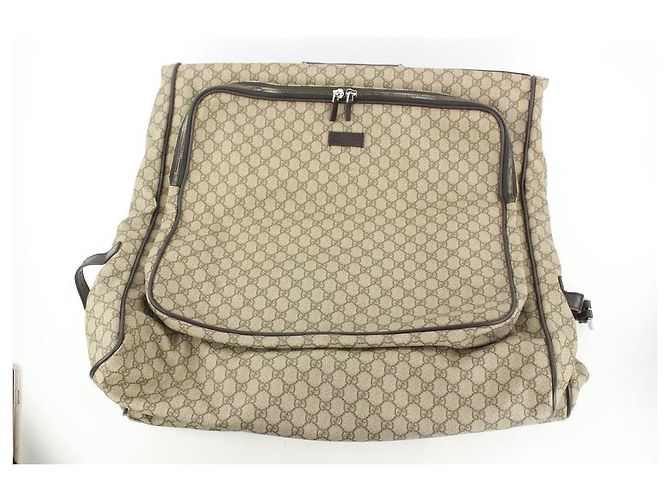 Gucci Porta abiti marrone Supreme GG - vista 7