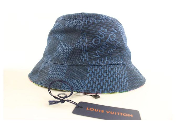 Bucket Louis Vuitton Size 60 Mehrfarbiger Damie 3D Eimerhut Bob Fisherman - Ansicht 10