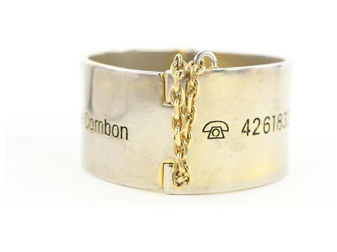 Chanel Perno a catena indirizzo x telefono Cambon Cuff Bangle Bracelet - vista 11