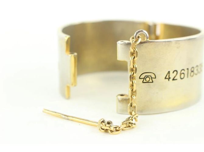 Chanel Perno a catena indirizzo x telefono Cambon Cuff Bangle Bracelet - vista 6