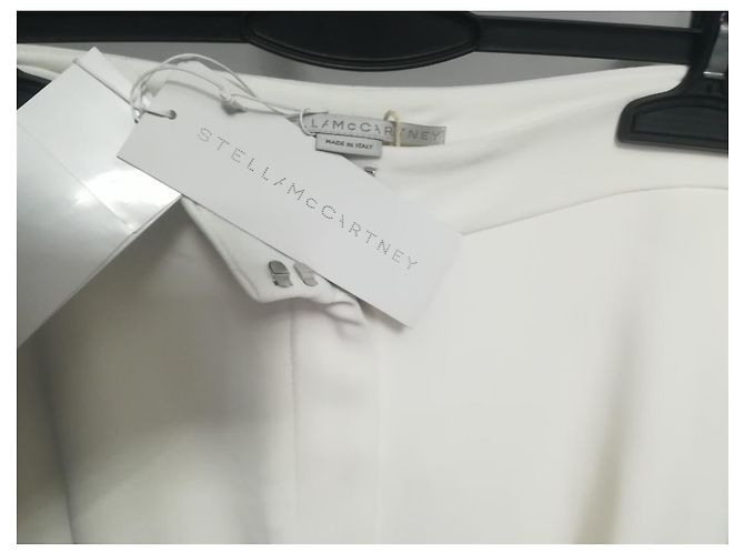 Stella Mc Cartney Pantalones anchos Stella McCartney blancos de algodón - vista 3