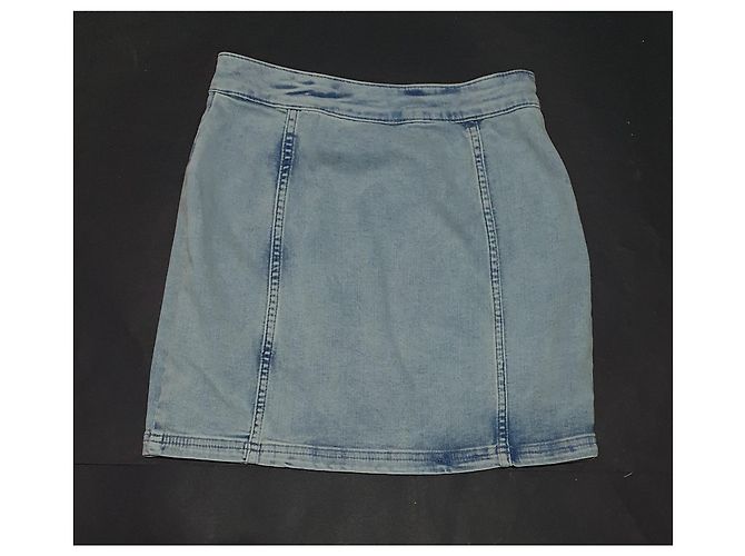 Minifalda azul claro Free People de algodón - vista 3