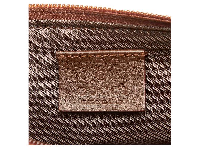 Gucci Brown GG Canvas Boat Baguette - vista 6