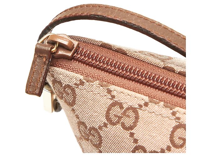 Gucci Brown GG Canvas Boat Baguette - vista 8