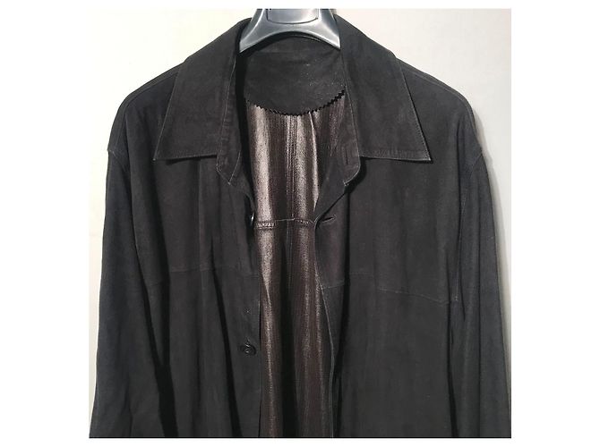 Autre Marque Giacca camicia Pioneer in camoscio blu notte Blu navy - vista 8
