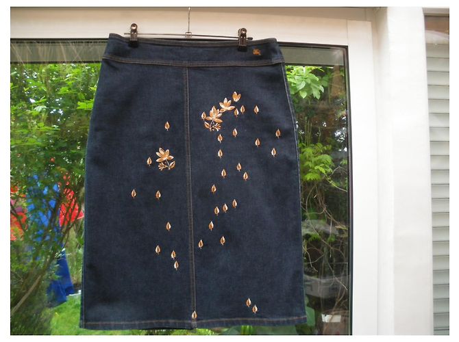 Burberry Denim Skirt Navy Blue - vista 2