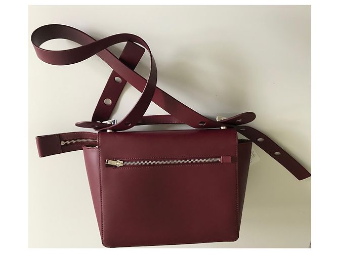Sophie Hulme Borsa Bolt grande - Rossa Bordò - vista 14