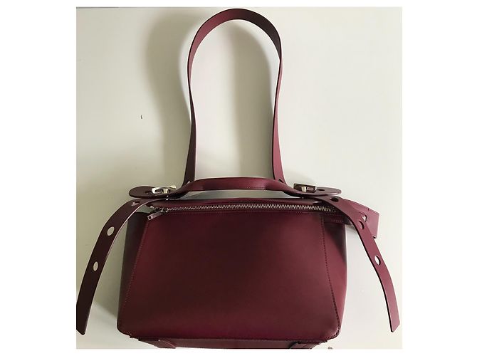 Sophie Hulme Borsa Bolt grande - Rossa Bordò - vista 2