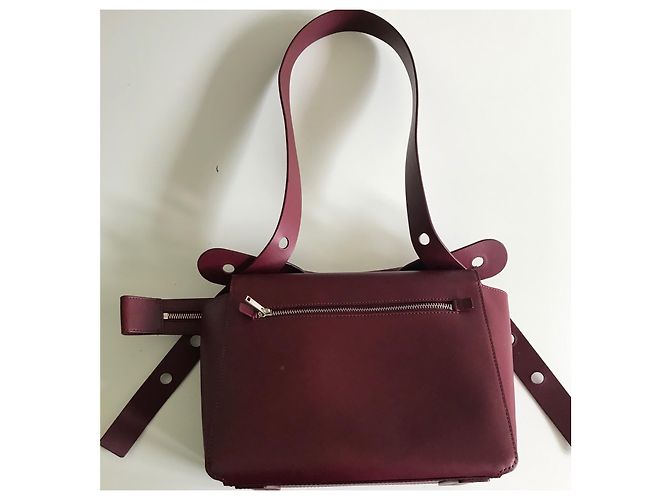 Sophie Hulme Borsa Bolt grande - Rossa Bordò - vista 3