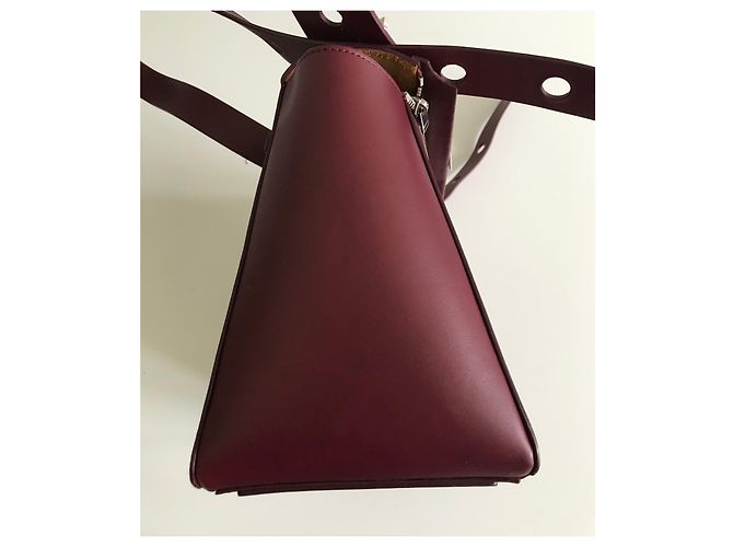 Sophie Hulme Borsa Bolt grande - Rossa Bordò - vista 4