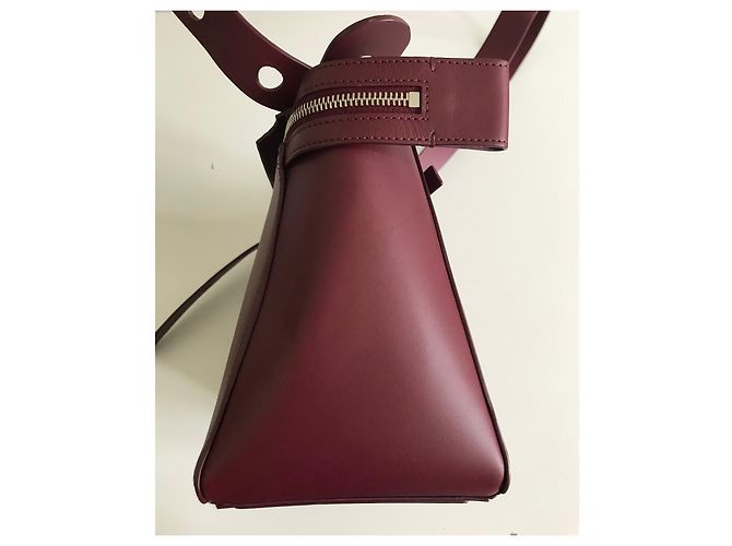 Sophie Hulme Borsa Bolt grande - Rossa Bordò - vista 5