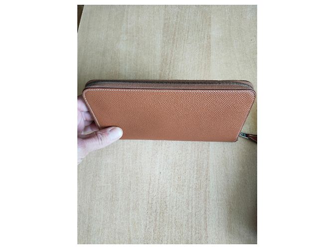 Portafoglio Hermès Silk In Pelle Epsom Cognac Marrone chiaro - vista 5