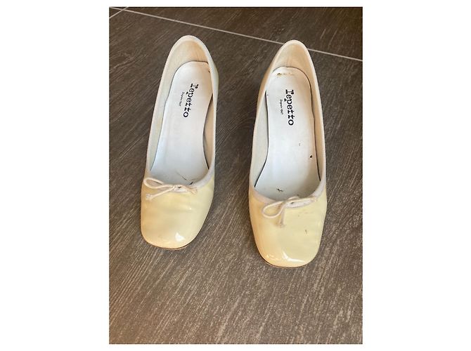 Repetto Camille bailarinas de charol beige 36 - vista 3