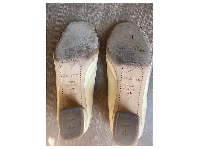 Repetto Camille bailarinas de charol beige 36 - vista 5