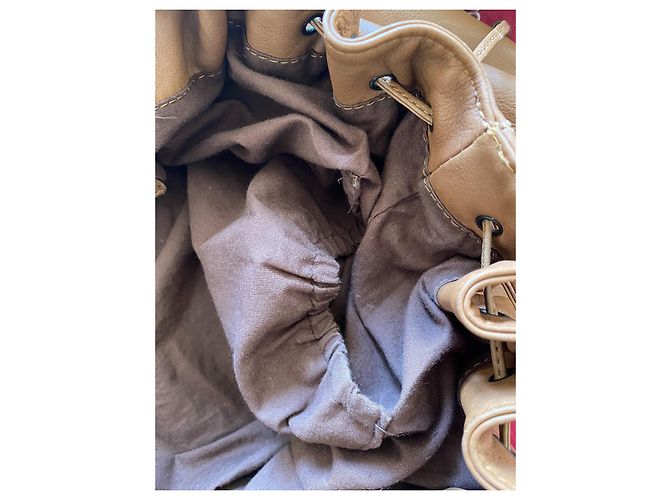 Borsa da viaggio Gerard Darel in pelle color caramello - vista 12