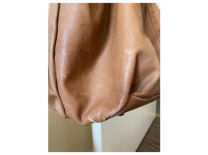 Borsa da viaggio Gerard Darel in pelle color caramello - vista 15