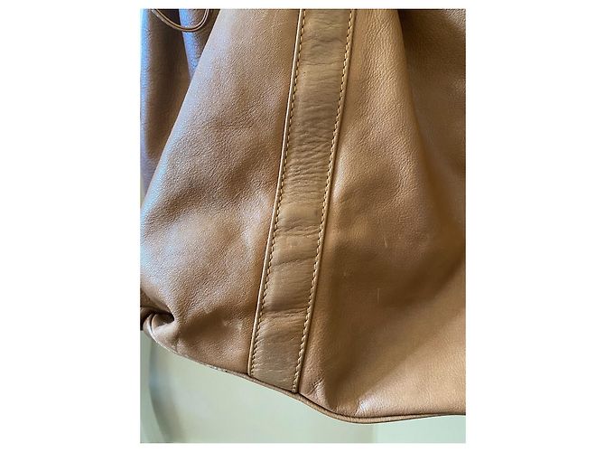 Borsa da viaggio Gerard Darel in pelle color caramello - vista 16