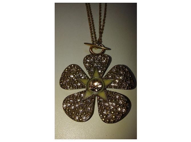 Autre Marque Collana Pilgrim Constelle in metallo bronzo oro con stella strass - vista 6