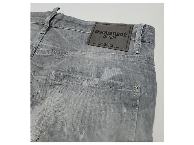 Jeans Dsquared2 Grigio in Cotone ed Elastan Taglia 54 - vista 4