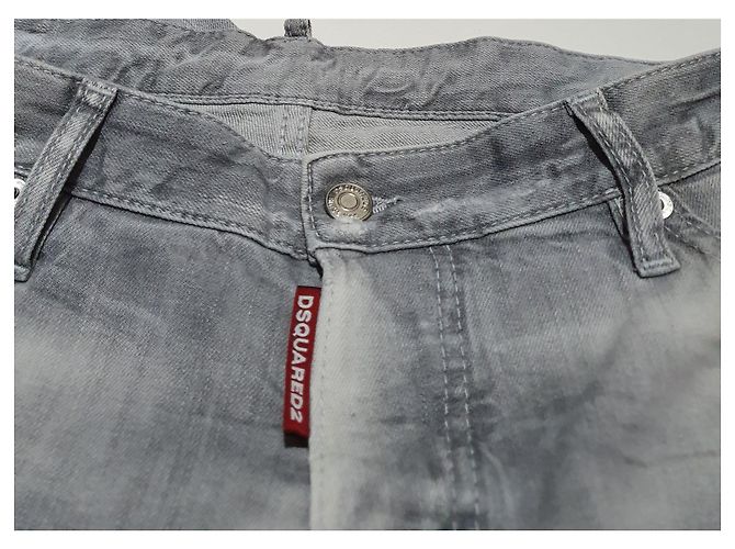 Jeans Dsquared2 Grigio in Cotone ed Elastan Taglia 54 - vista 5