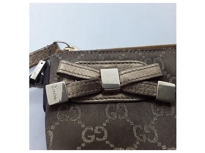 Pochette Gucci Pouch Bronzo in Tessuto - vista 4