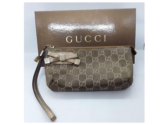 Pochette Gucci Pouch Bronzo in Tessuto - vista 6
