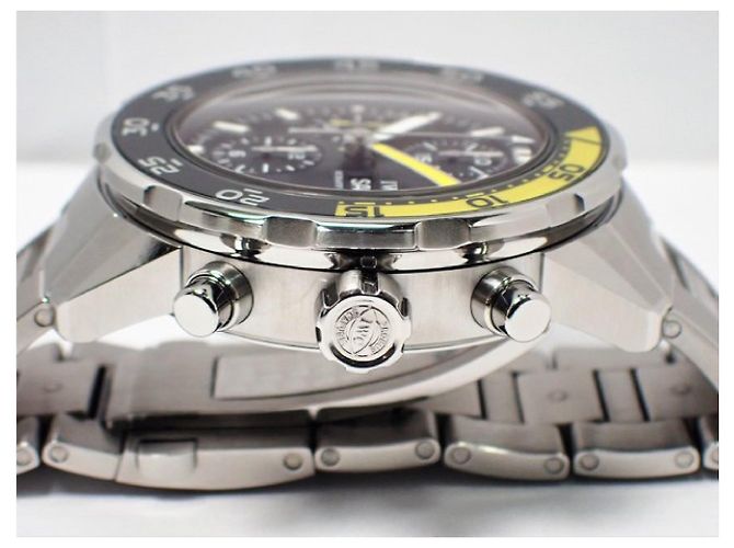Bracciale cronografo IWC Aquatimer nero da uomo - vista 4