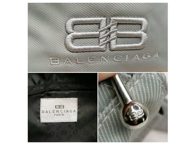 Balenciaga Beuteltasche Grau Segeltuch - Ansicht 13