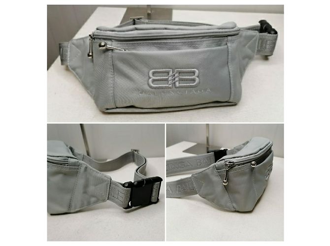 Balenciaga Beuteltasche Grau Segeltuch - Ansicht 14