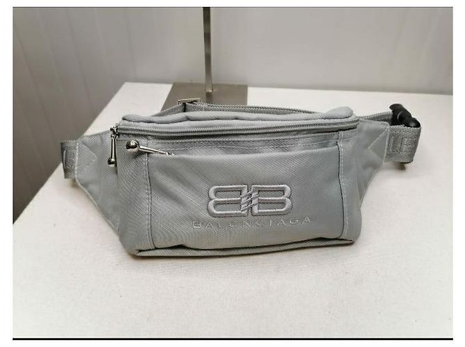 Balenciaga Beuteltasche Grau Segeltuch - Ansicht 2