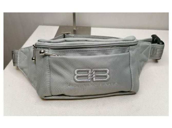 Balenciaga Beuteltasche Grau Segeltuch - Ansicht 6